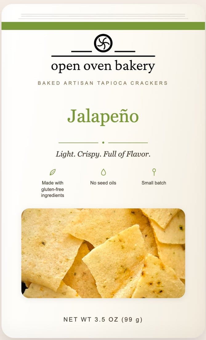 Jalapeño tapioca crackers