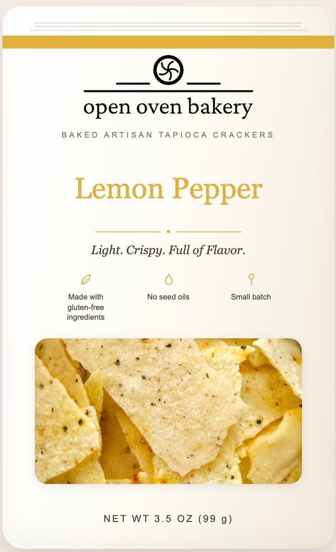 Lemon Pepper tapioca crackers