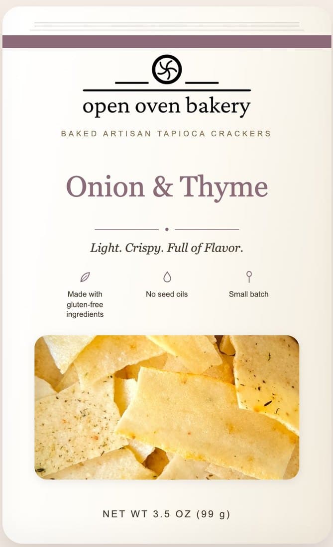 Onion & Thyme tapioca crackers