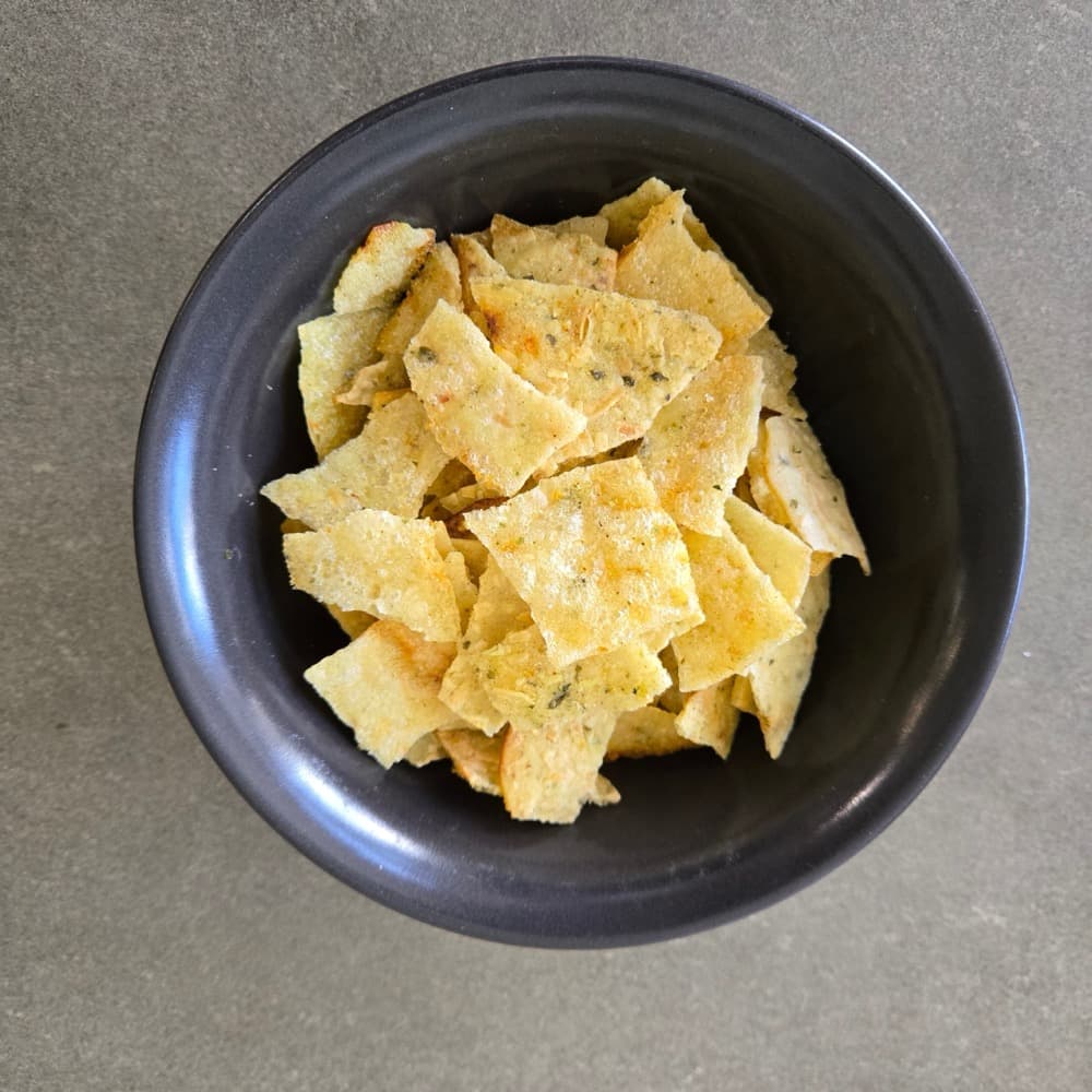 Orange Garlic tapioca crackers