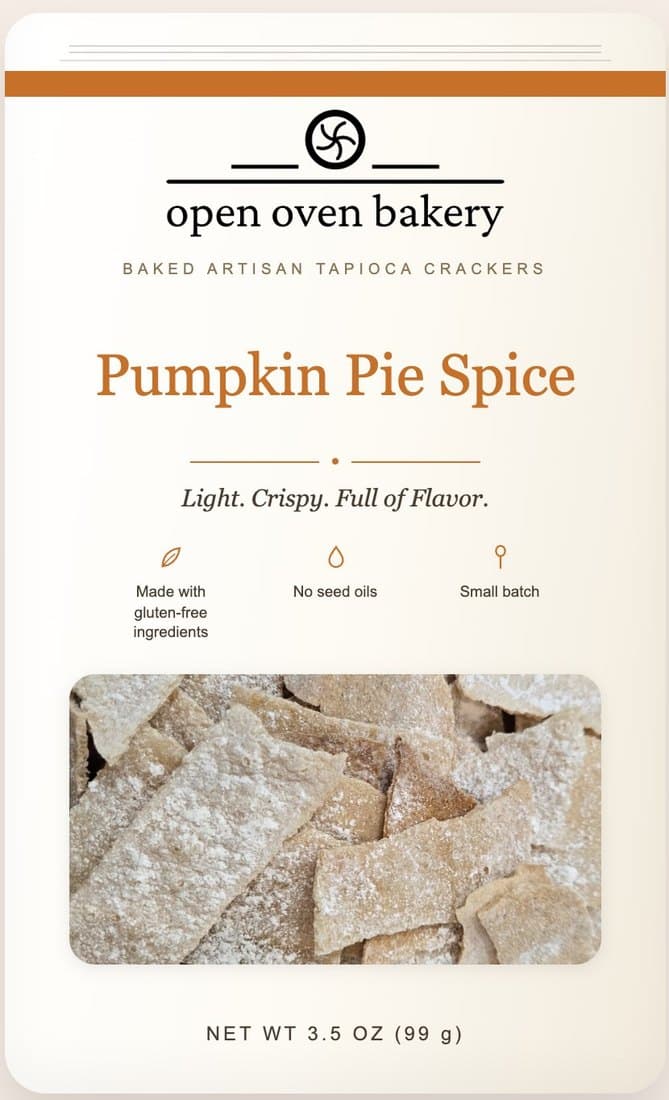Pumpkin Pie Spice tapioca crackers