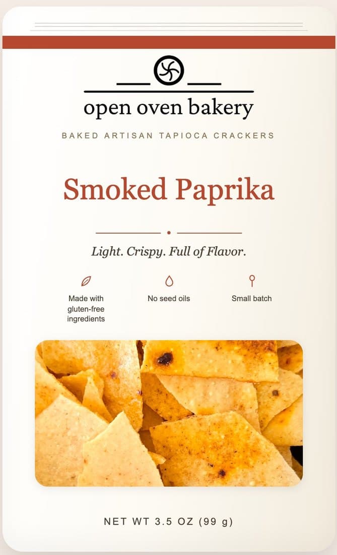 Smoked Paprika tapioca crackers