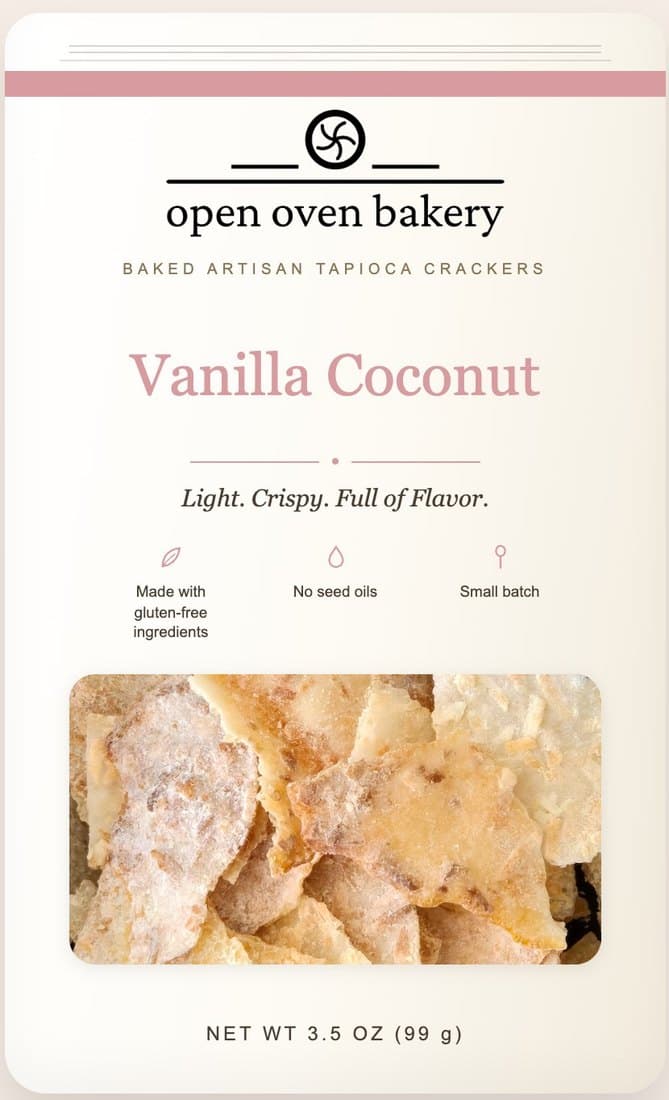 Vanilla Coconut tapioca crackers